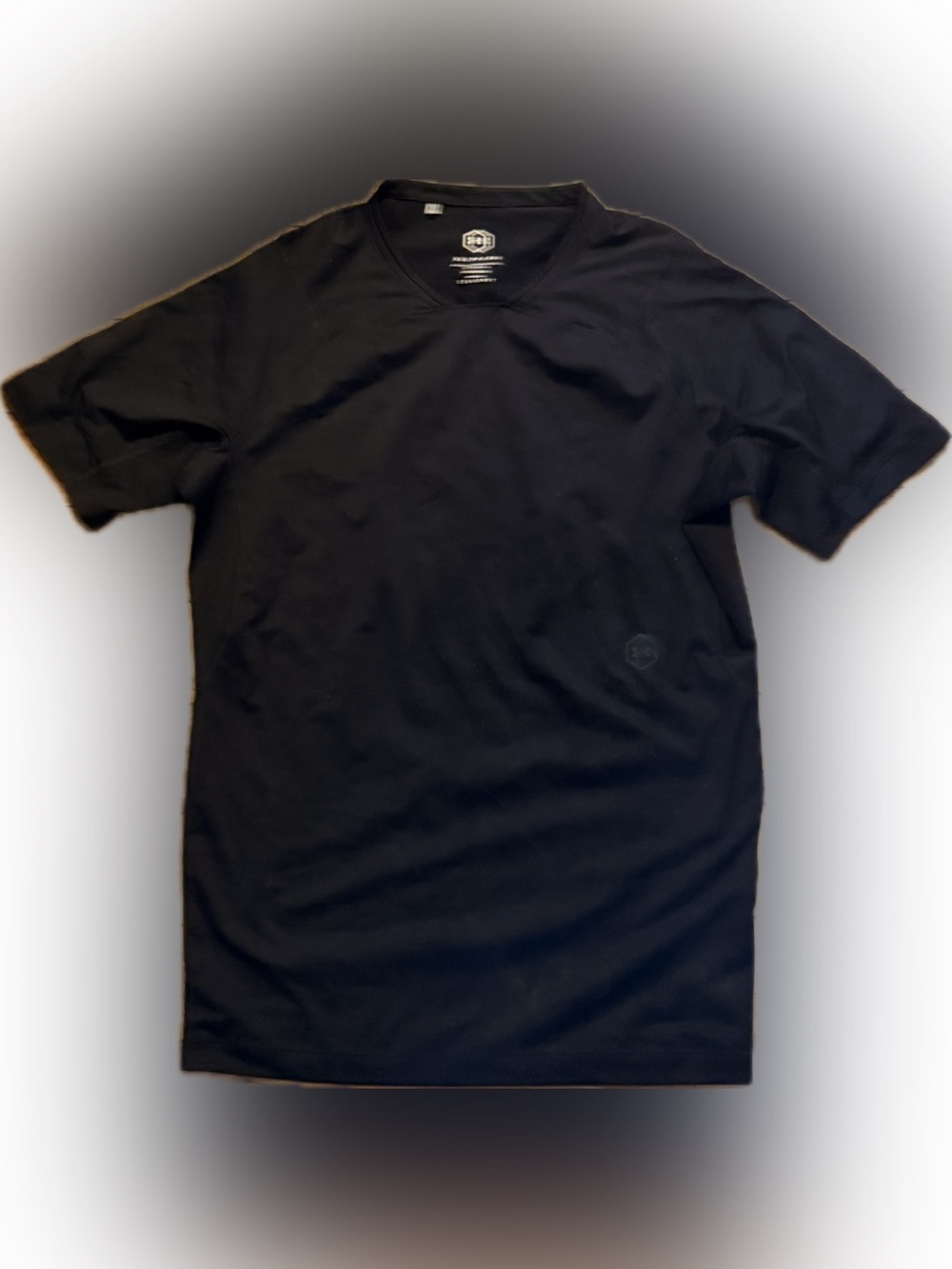 Under Armour Men's Black Short-Sleeve Performance Tee with Hexagon Logo